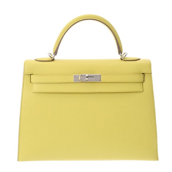 HERMES Kelly 32 Outer stitch 2WAY Soufre hand bag 800000130596000 - Picture 1 of 12